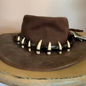 Jacaru Australia cowhide with croc teeth